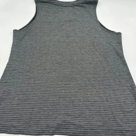 Athletic Works Knit Tank Top Women's XL 16-18 Gray Black Striped Sleeveless - Picture 7 of 8